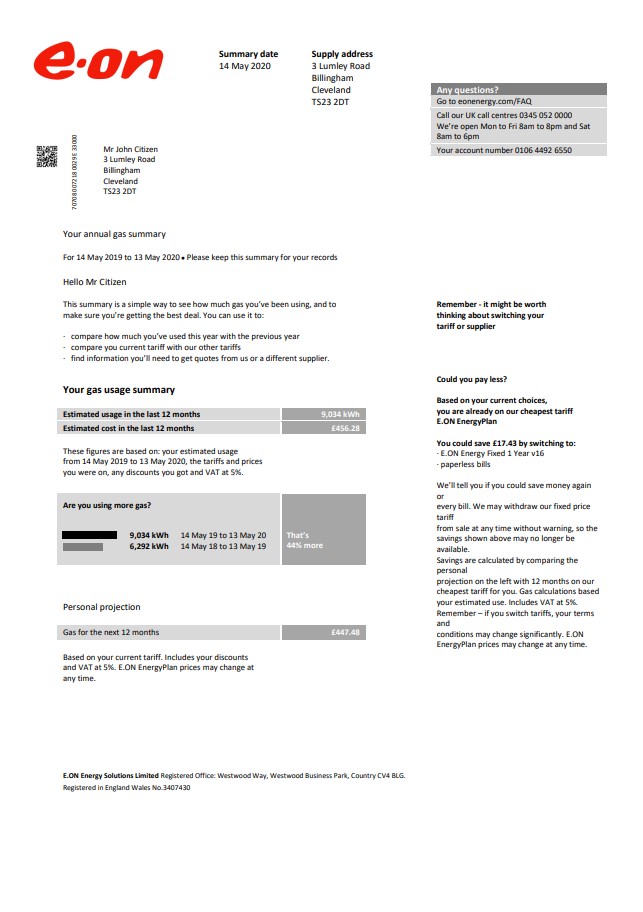  Minol USA business utility bill 
